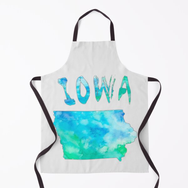 Item preview, Iowa State Pride - Artistic Blue Watercolor Map Design designed and sold by mashmosh.