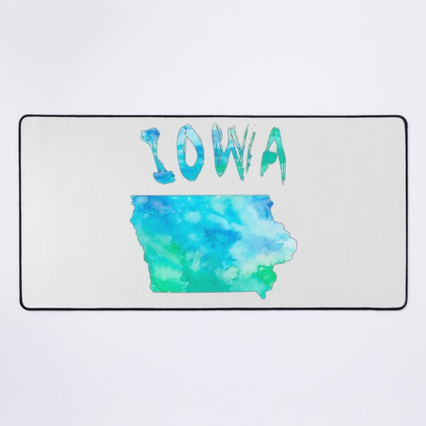 Item preview, Iowa State Pride - Artistic Blue Watercolor Map Design designed and sold by mashmosh.