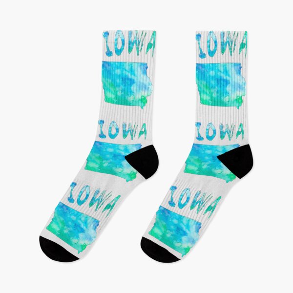 Item preview, Iowa State Pride - Artistic Blue Watercolor Map Design designed and sold by mashmosh.
