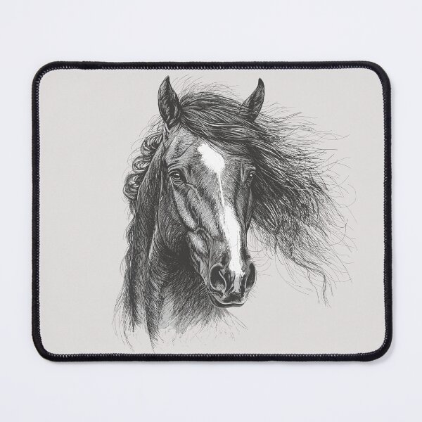 Item preview, Horse Head Sketch - Realistic Equestrian Art designed and sold by ArthousePromos.
