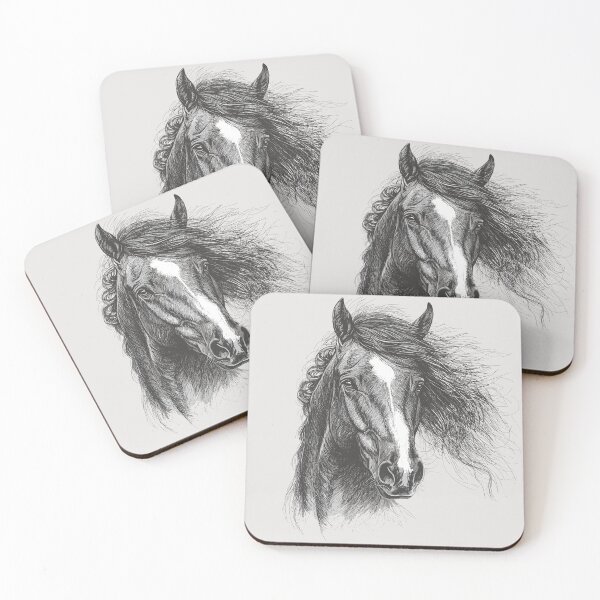 Item preview, Horse Head Sketch - Realistic Equestrian Art designed and sold by ArthousePromos.