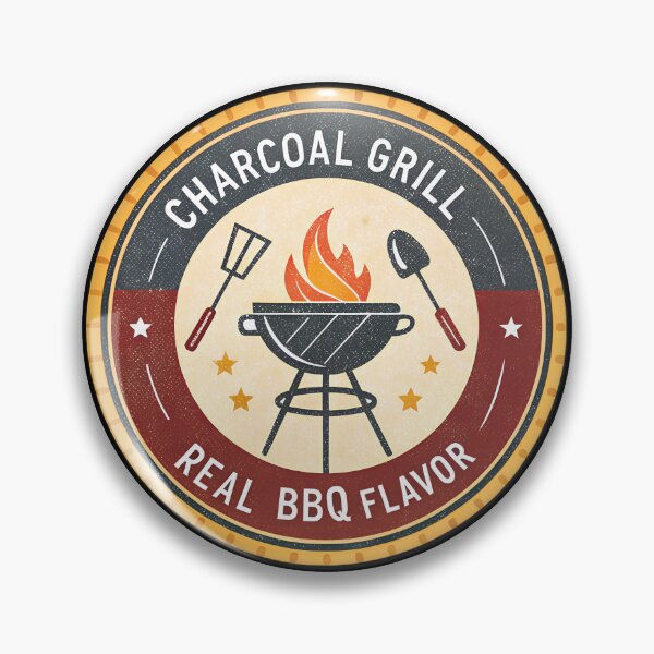 Item preview, Charcoal Grill Vintage BBQ Badge | Retro Americana Grill Master Design designed and sold by VividOrganica.