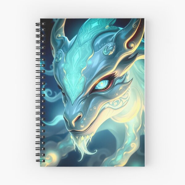 Artikelvorschau, Strahlender azurblauer Geisterdrache der himmlischen Reiche entworfen und verkauft von ArtMorphStudio.
