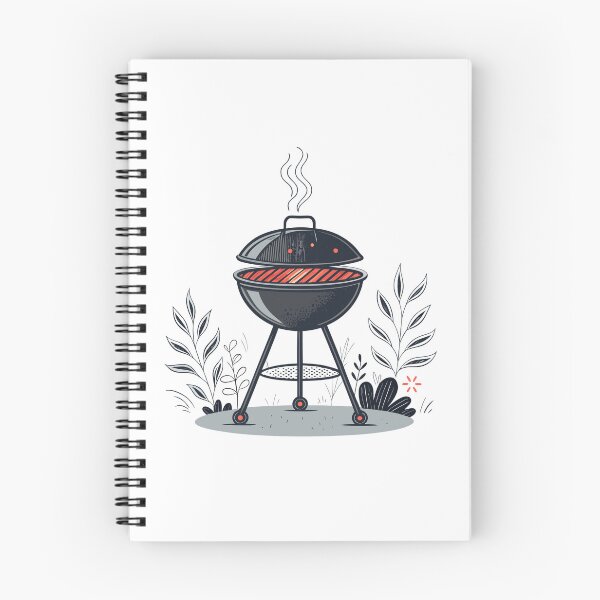 Item preview, Minimalist Charcoal Grill Illustration | Modern BBQ Kettle Grill Design designed and sold by VividOrganica.