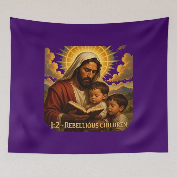 Item preview,   Isaiah 1:2 – Rebellious Children | 3D Biblical Illustration of Divine Love, designed and sold by PaintMeWorld.