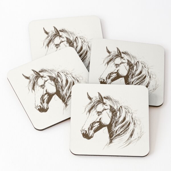 Item preview, Horse Head Sketch - Realistic Equestrian Art designed and sold by ArthousePromos.