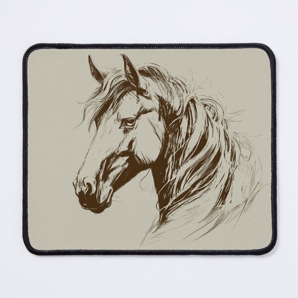 Item preview, Horse Head Sketch - Realistic Equestrian Art designed and sold by ArthousePromos.
