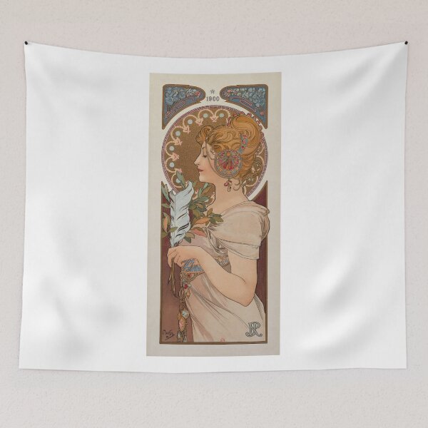 Item preview, La Plume by Alphonse Mucha designed and sold by Matthew Kinnersly.