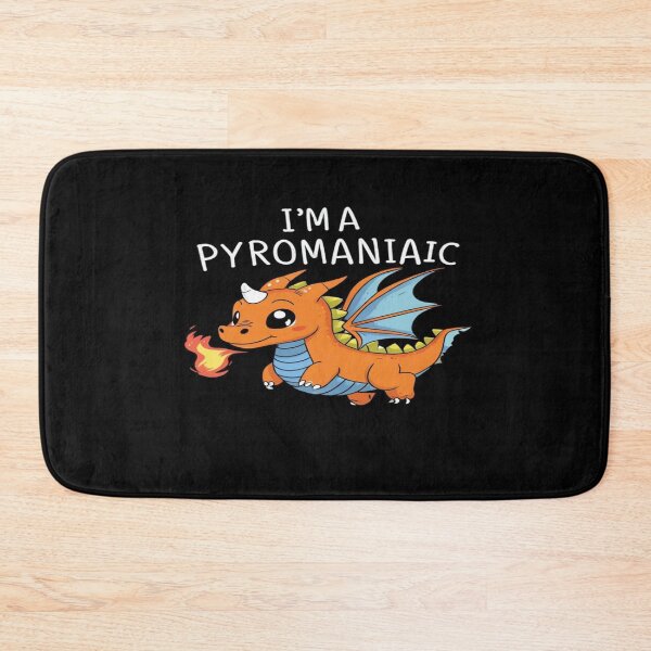 Item preview, Cute Orange Dragon with Blue Wings Holding Flame – Funny Pyromaniac Mythical Creature Design designed and sold by Bright Nest Studio.
