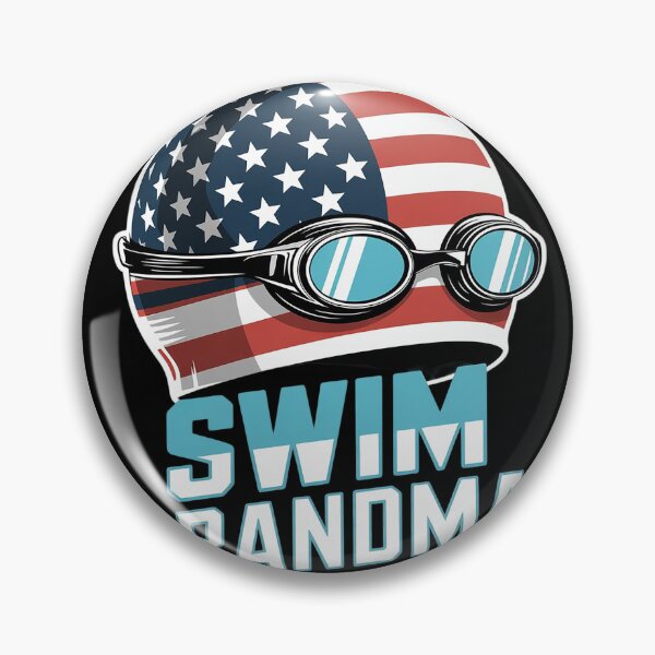Item preview, Swimming Swim Cap Love Funny Swimmer Girl Grandma USA Flag  designed and sold by MyzoToyota.