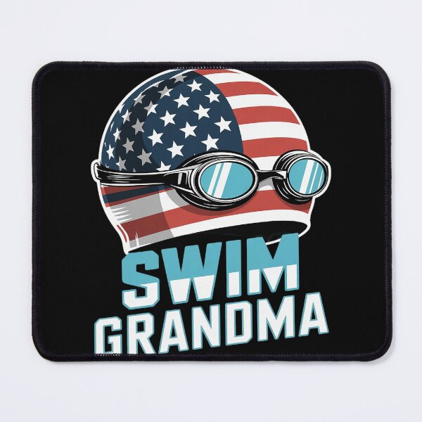 Item preview, Swimming Swim Cap Love Funny Swimmer Girl Grandma USA Flag designed and sold by MyzoToyota.