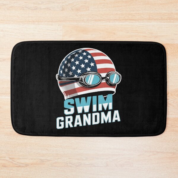 Item preview, Swimming Swim Cap Love Funny Swimmer Girl Grandma USA Flag  designed and sold by MyzoToyota.