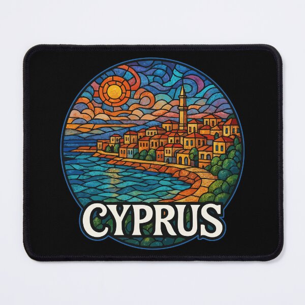 Item preview, Cyprus Country Travel Island Stained Glass designed and sold by TomFrontierArt.