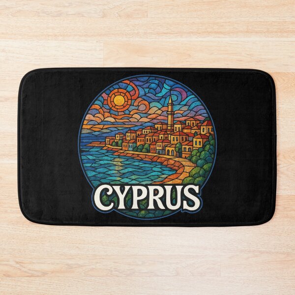 Item preview, Cyprus Country Travel Island Stained Glass designed and sold by TomFrontierArt.