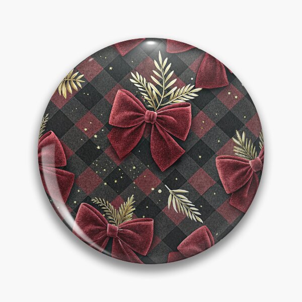 Item preview, Exquisite checkered pattern design with red velvet bows designed and sold by Merrylands Artshop.