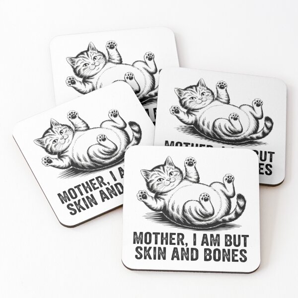 Item preview, Mother, I Am But Skin and Bones – Funny Vintage Cat T-Shirt designed and sold by Wicked.Teez.