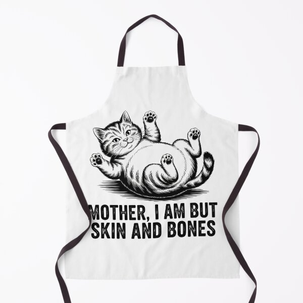 Item preview, Mother, I Am But Skin and Bones – Funny Vintage Cat T-Shirt designed and sold by Wicked.Teez.