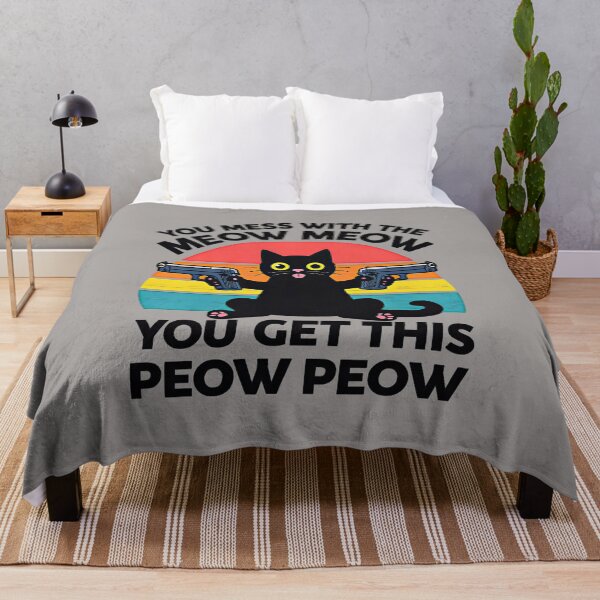 Item preview, Retro Cat You Mess with Meow You Get This Peow designed and sold by gear-posters.
