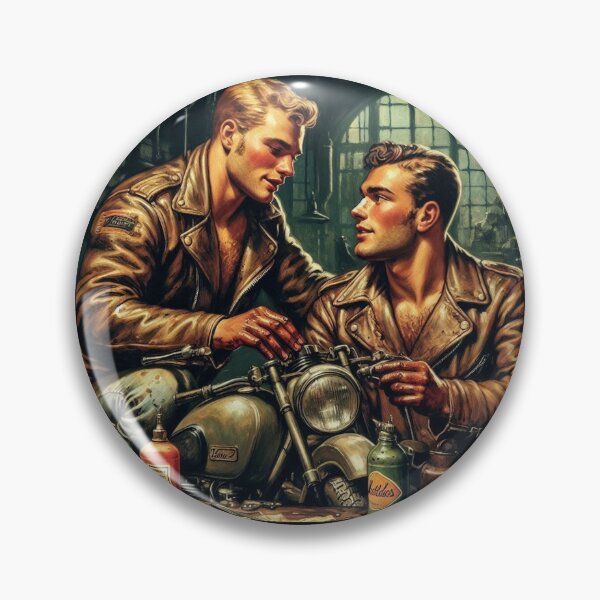 Item preview, 1940s Only You Vintage Gay Leather Bikers Tom of Finland Tribute San Francisco Pride Graphic Design designed and sold by ItsAKinkThing.