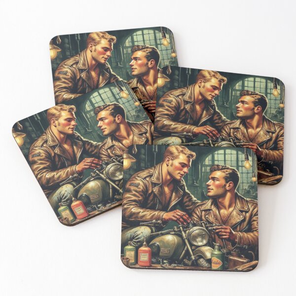 Item preview, 1940s Only You Vintage Gay Leather Bikers Tom of Finland Tribute San Francisco Pride Graphic Design designed and sold by ItsAKinkThing.