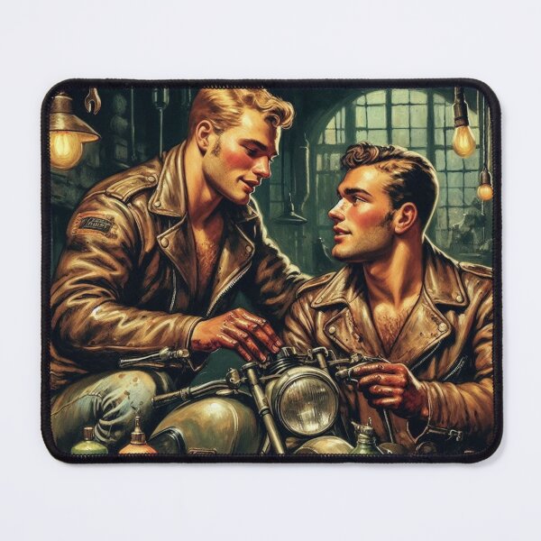 Item preview, 1940s Only You Vintage Gay Leather Bikers Tom of Finland Tribute San Francisco Pride Graphic Design designed and sold by ItsAKinkThing.