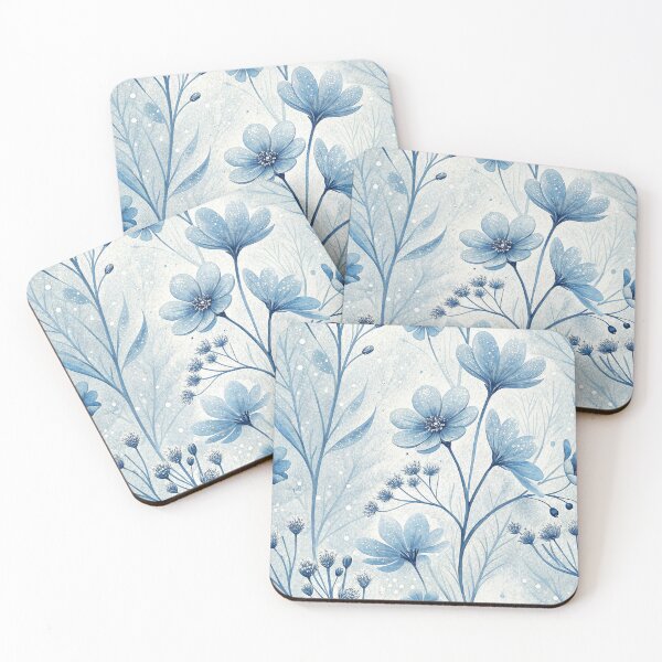Item preview, Stylish frosted flowers for winter designed and sold by Merrylands Artshop.