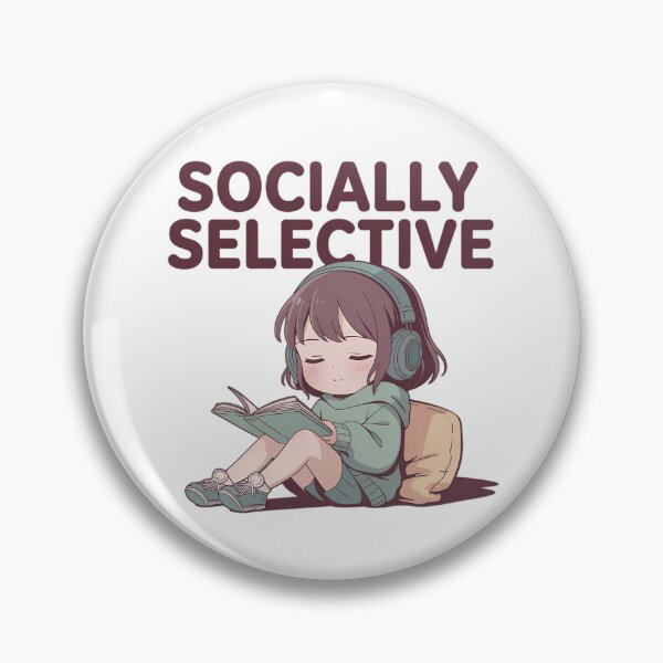 Item preview,  Socially Selective Lo-Fi Anime Introvert Queen Typography Design designed and sold by GiftsForge.