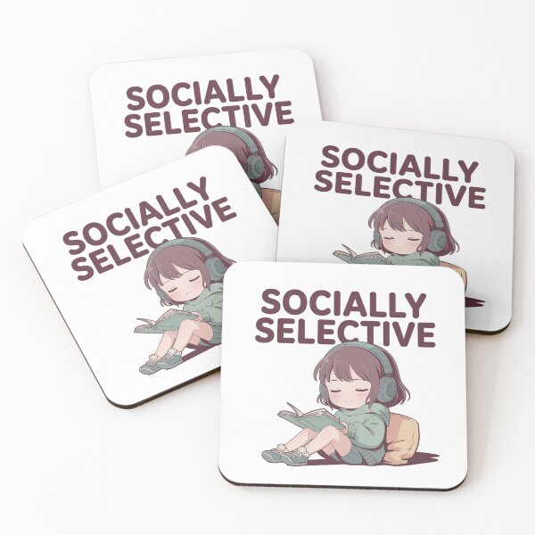Item preview,  Socially Selective Lo-Fi Anime Introvert Queen Typography Design designed and sold by GiftsForge.