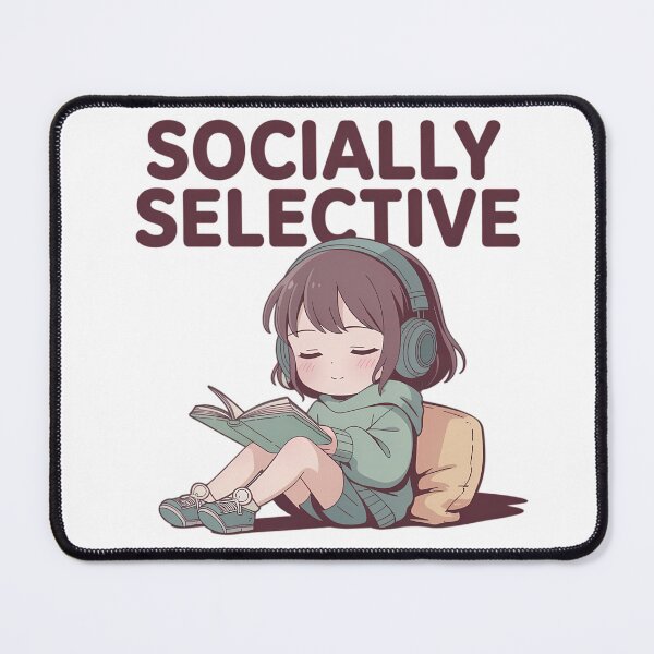 Item preview,  Socially Selective Lo-Fi Anime Introvert Queen Typography Design designed and sold by GiftsForge.