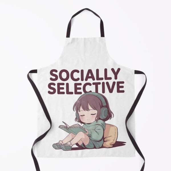Item preview, Socially Selective Lo-Fi Anime Introvert Queen Typography Design designed and sold by GiftsForge.