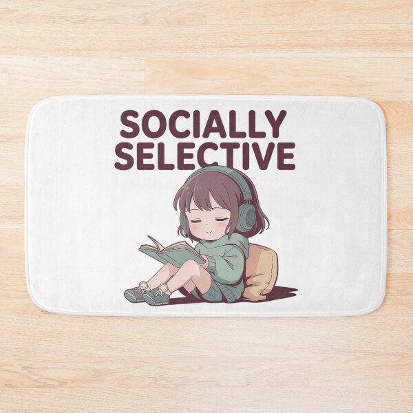 Item preview,  Socially Selective Lo-Fi Anime Introvert Queen Typography Design designed and sold by GiftsForge.