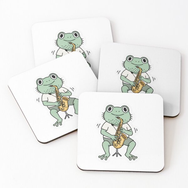 Item preview, Jazz Frog – Cute Saxophone Music Lover designed and sold by SOFT CHAOS CREATURE SHOP.