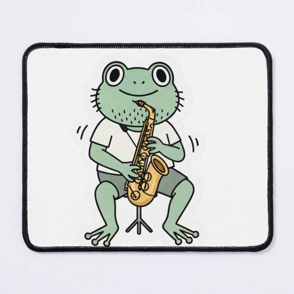 Item preview, Jazz Frog – Cute Saxophone Music Lover designed and sold by SOFT CHAOS CREATURE SHOP.