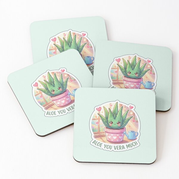 Item preview, Valentine Aloe You Vera Much – Cute Aloe Plant Love Pun Sticker for Plant Lovers designed and sold by Nuist25.