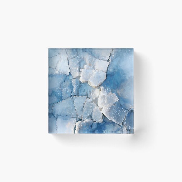 Item preview, Cracked Ice Abstract – Frozen Blue Minimalist Wall Art designed and sold by NewArt33.