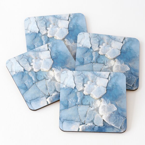 Item preview, Cracked Ice Abstract – Frozen Blue Minimalist Wall Art designed and sold by NewArt33.