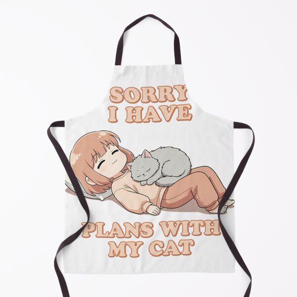 Item preview, Sorry I Have Plans With My Cat Lo-Fi Anime Homebody Quote Art designed and sold by GiftsForge.