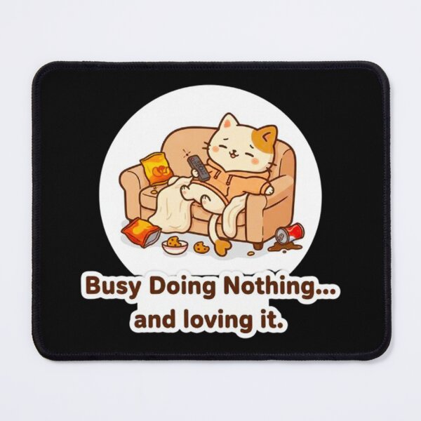 Item preview, Cute Mochi Paw Cat "Busy Doing Nothing" Sticker - Kawaii Relaxation & Chill Vibes Art designed and sold by MT-Hub | Cute Aesthetic Art, Stickers & Phone Cases.