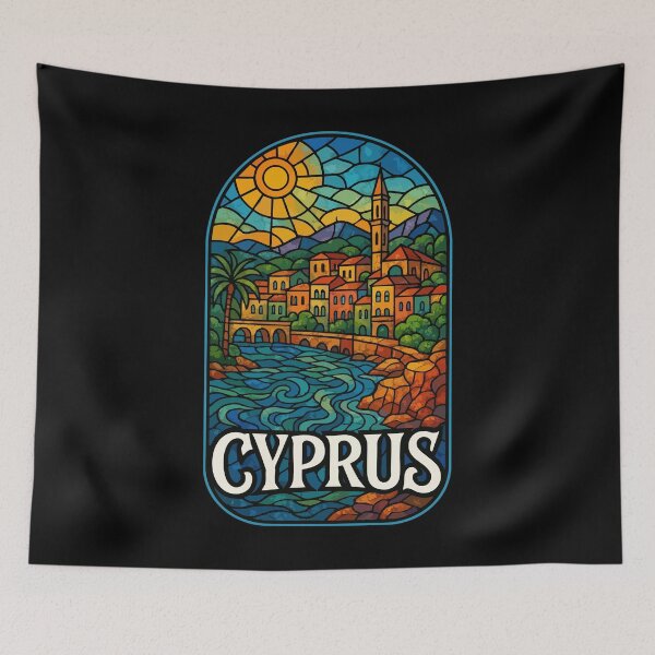 Item preview, Cyprus Country Stained Glass designed and sold by TomFrontierArt.