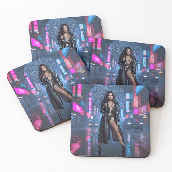 Item preview, Neon Rain Cyberpunk Queen in Tokyo designed and sold by SunsetAngelsAI.