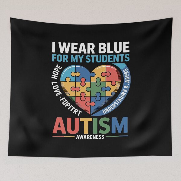 Item preview, I Wear Blue For My Students Autism Awareness Teachers  designed and sold by InspiredFoul.