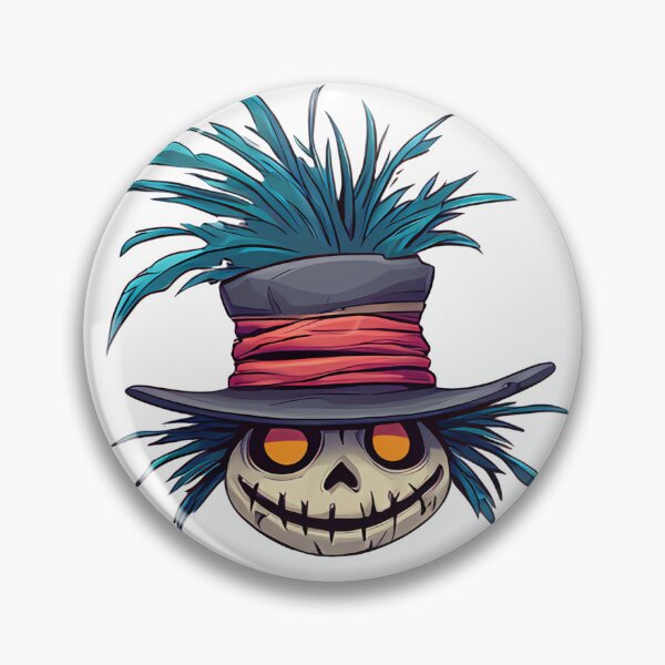 Item preview, Mystical Skull with Feathered Hat Illustration designed and sold by DesignArtist.ia.