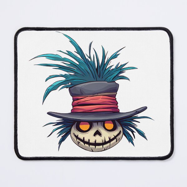Item preview, Mystical Skull with Feathered Hat Illustration designed and sold by DesignArtist.ia.