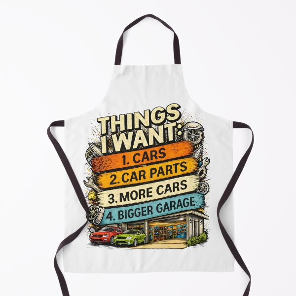 Item preview, Funny Garage Humor Shirt – Things I Want Cars Bigger Garage designed and sold by JoyBoyStudio1.