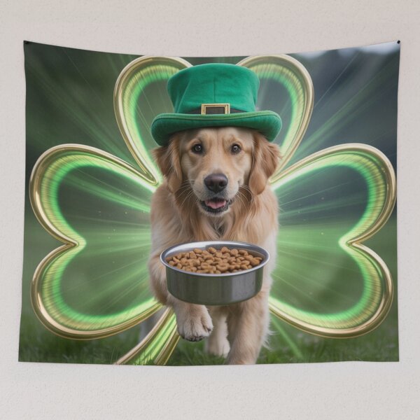 Item preview, Luck Tested, Taste Approved – St. Patrick’s Day Dog Food Tester 4D Art designed and sold by YourTrendyTees.