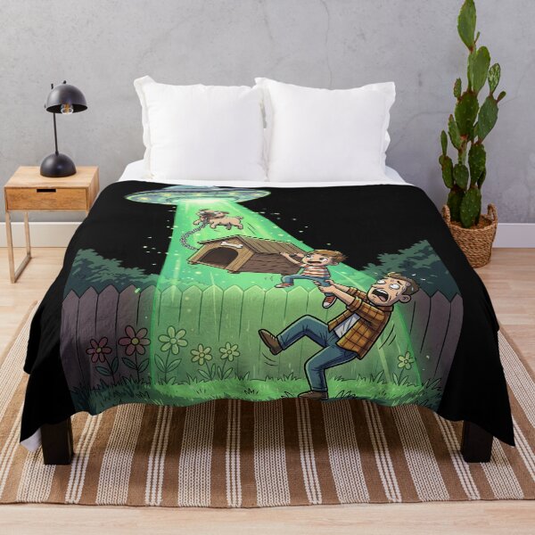 Item preview, Funny Anime UFO Abduction Pug Dog Dad Son designed and sold by CoolCrazyQuirky.