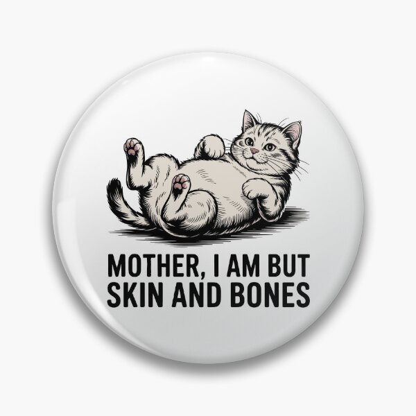 Item preview, Mother, I Am But Skin and Bones – Funny Vintage Cat T-Shirt designed and sold by Wicked.Teez.