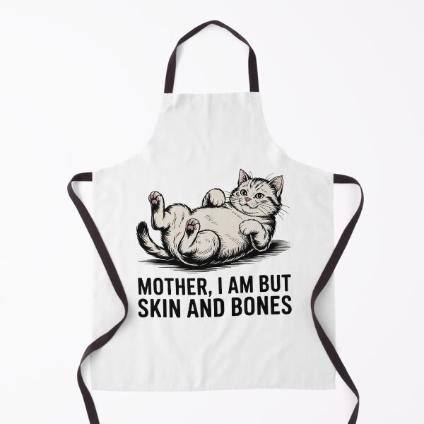 Item preview, Mother, I Am But Skin and Bones – Funny Vintage Cat T-Shirt designed and sold by Wicked.Teez.