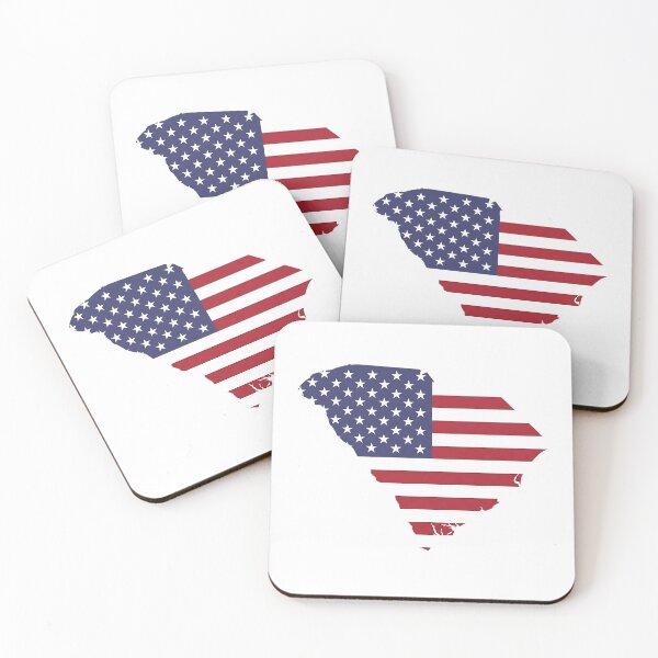 Item preview, South Carolina Stars & Stripes State Silhouette – Distressed Americana designed and sold by Paper Drip.