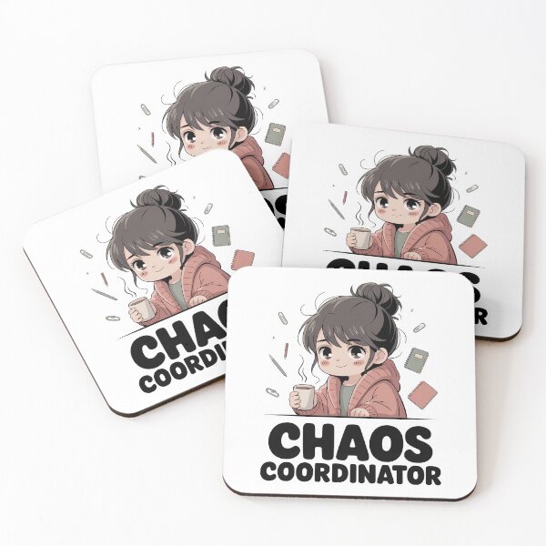 Item preview, Chaos Coordinator Mom Life Lo-Fi Anime Tired Queen Typography designed and sold by GiftsForge.